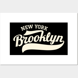 Vintage New York Brooklyn ,Vintage  Brooklyn Schriftzug, Vintage Brooklyn Logo Posters and Art